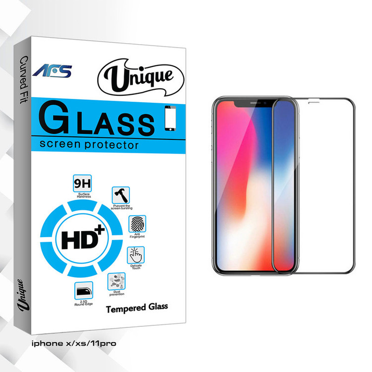 محافظ صفحه نمایش ای اف اس مدل Unique Glass مناسب برای گوشی موبایل اپل iPhone x