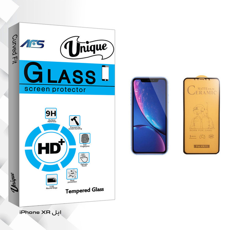 برای محافظ صفحه نمایش سرامیکی ای اف اس مدل Unique Glass مناسب گوشی موبایل اپل iPhone XR