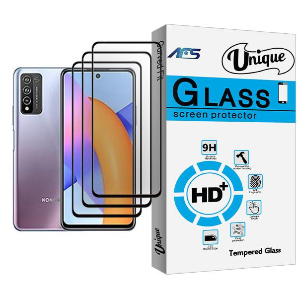 محافظ صفحه نمایش ای اف اس مدل Unique Glass MIX003 مناسب برای گوشی موبایل آنر 10X Lite بسته سه عددی