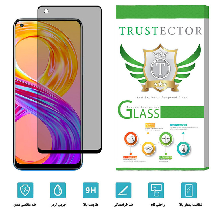 محافظ صفحه نمایش حریم شخصی تراستکتور مدل PRF-T مناسب برای گوشی موبایل ریلمی 8 Pro