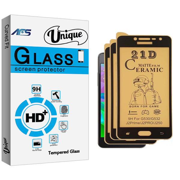 محافظ صفحه نمایش سرامیکی ای اف اس مدل Unique Glass مناسب برای گوشی موبایل سامسونگ Galaxy G530 بسته سه عددی