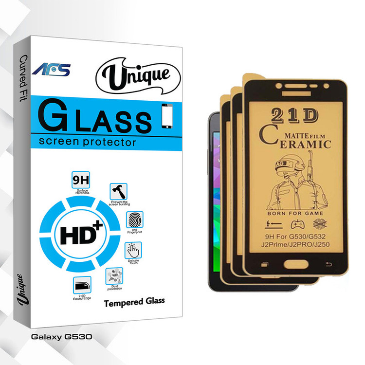 محافظ صفحه نمایش سرامیکی ای اف اس مدل Unique Glass مناسب برای گوشی موبایل سامسونگ Galaxy G530 بسته سه عددی