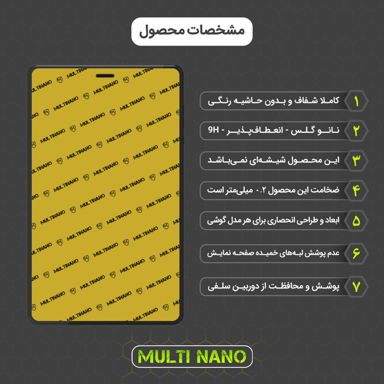 محافظ صفحه نمایش مولتی نانو مدل X-S2N مناسب برای تبلت جی ال ایکس F8 Lite بسته دو عددی