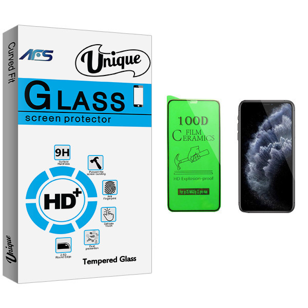 محافظ صفحه نمایش سرامیکی ای اف اس مدل Unique Glass مناسب برای گوشی موبایل اپل iPhone 11 Pro Max
