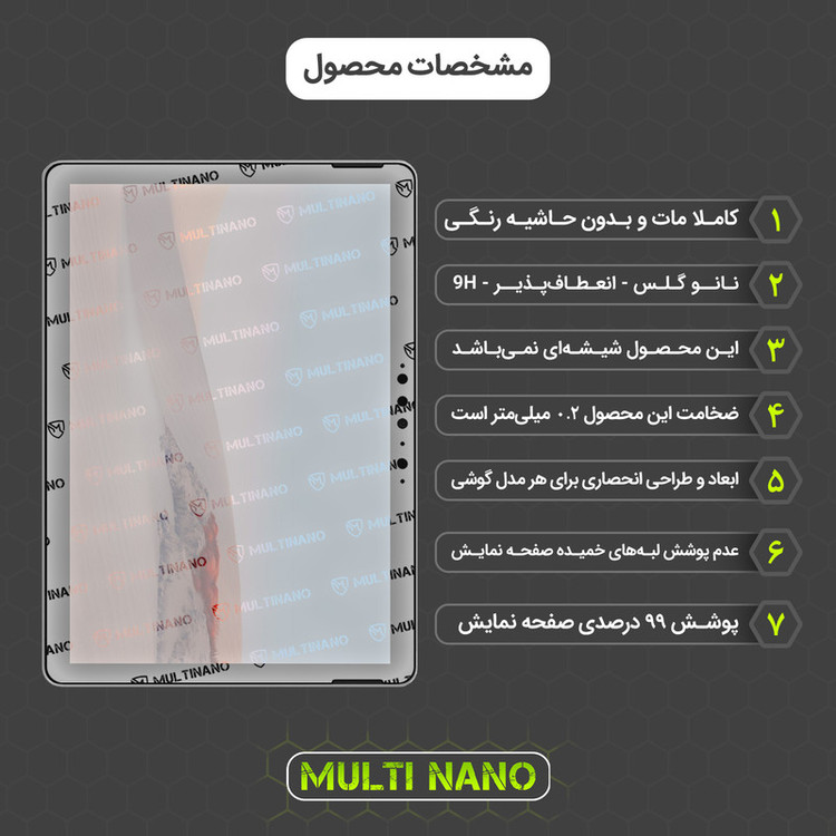 محافظ صفحه نمایش مات مولتی نانو مدل X-S1M مناسب برای تبلت مایکروسافت Surface Go 2 10.5 inch