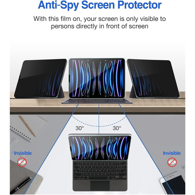 محافظ صفحه نمایش حریم شخصی بادیگارد مدل Privacy Tab مناسب برای تبلت اپل iPad Air 4 / iPad Air 5