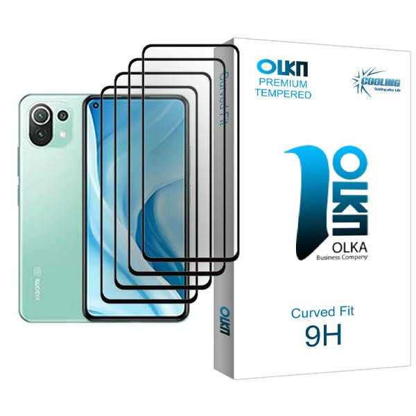 محافظ صفحه نمایش کولینگ مدل Olka Glass MIX004 مناسب برای گوشی موبایل شیائومی Mi 11 Lite 5G بسته چهار عددی