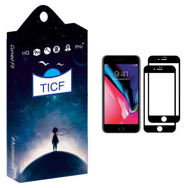 محافظ صفحه نمایش تی ای سی اف مدل +HD مناسب برای گوشی موبایل اپل iPhone SE 2020 بسته دو عددی