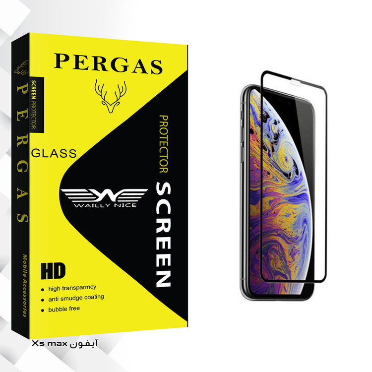 محافظ صفحه نمایش شیشه ای وایلی نایس مدل Pergas Glass مناسب برای گوشی موبایل اپل iPhone Xs max