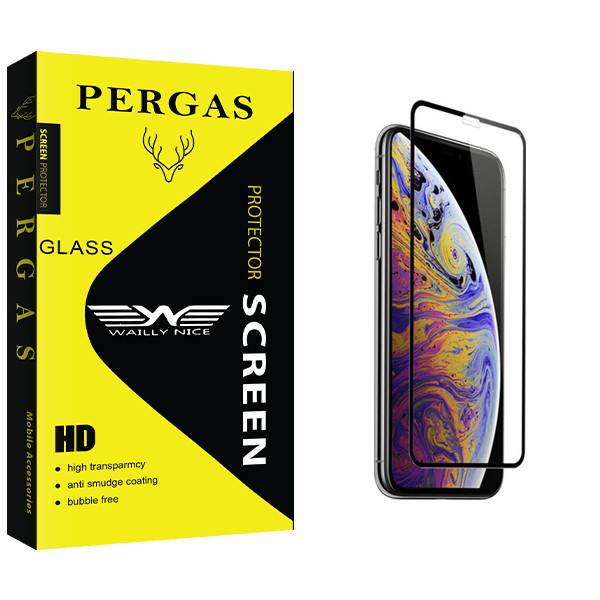 محافظ صفحه نمایش شیشه ای وایلی نایس مدل Pergas Glass مناسب برای گوشی موبایل اپل iPhone Xs max