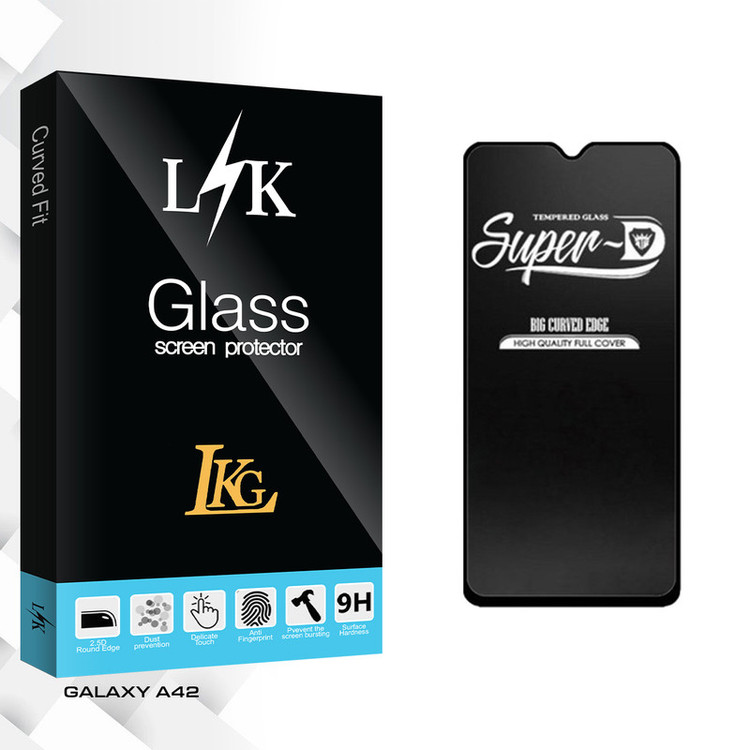 محافظ صفحه نمایش شیشه ای ال کا جی مدل LK Glass Super-D مناسب برای گوشی موبایل سامسونگ GALAXY A42