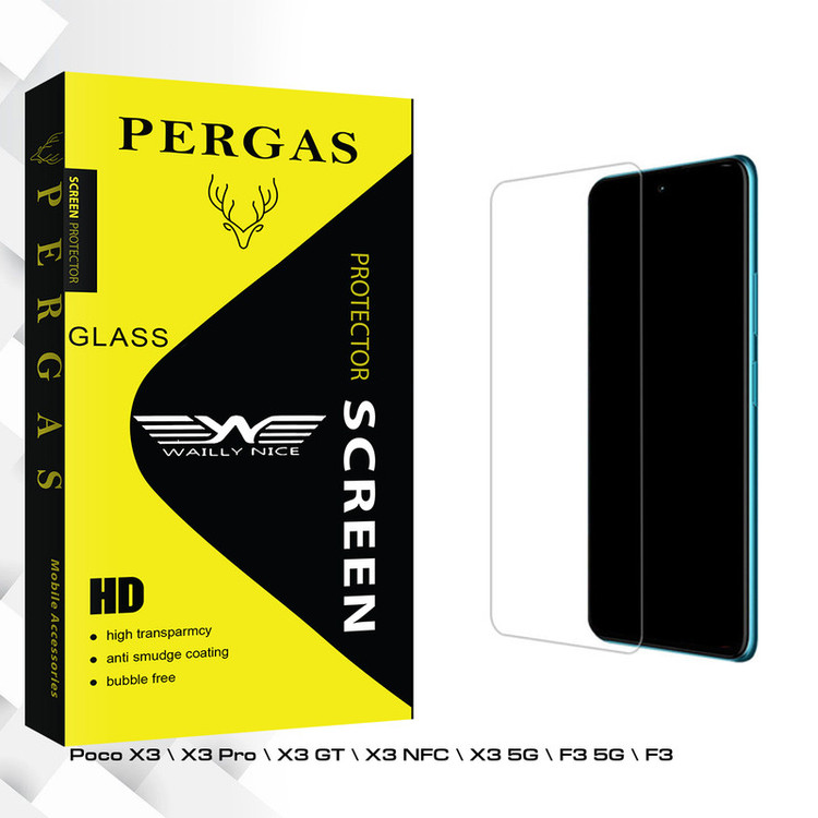 محافظ صفحه نمایش شیشه ای وایلی نایس مدل Pergas Glass MIX مناسب برای گوشی موبایل شیائومی Poco X3 \ X3 Pro \ X3 GT \ X3 NFC \ X3 5G \ F3 5G \ F3