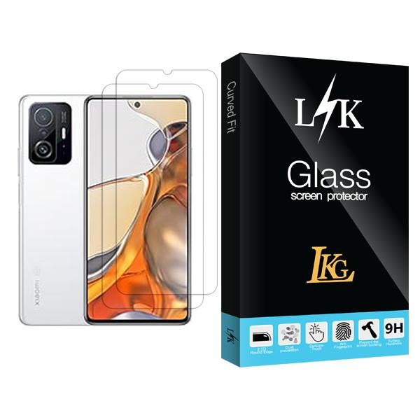 محافظ صفحه نمایش ال کا جی مدل LK Glass MIX002 مناسب برای گوشی موبایل شیائومی 11T Pro بسته دو عددی