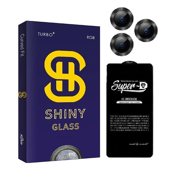 محافظ صفحه نمایش آتوچبو مدل Shiny SuperD مناسب برای گوشی موبایل سامسونگ Galaxy A54 به همراه محافظ لنز دوربین
