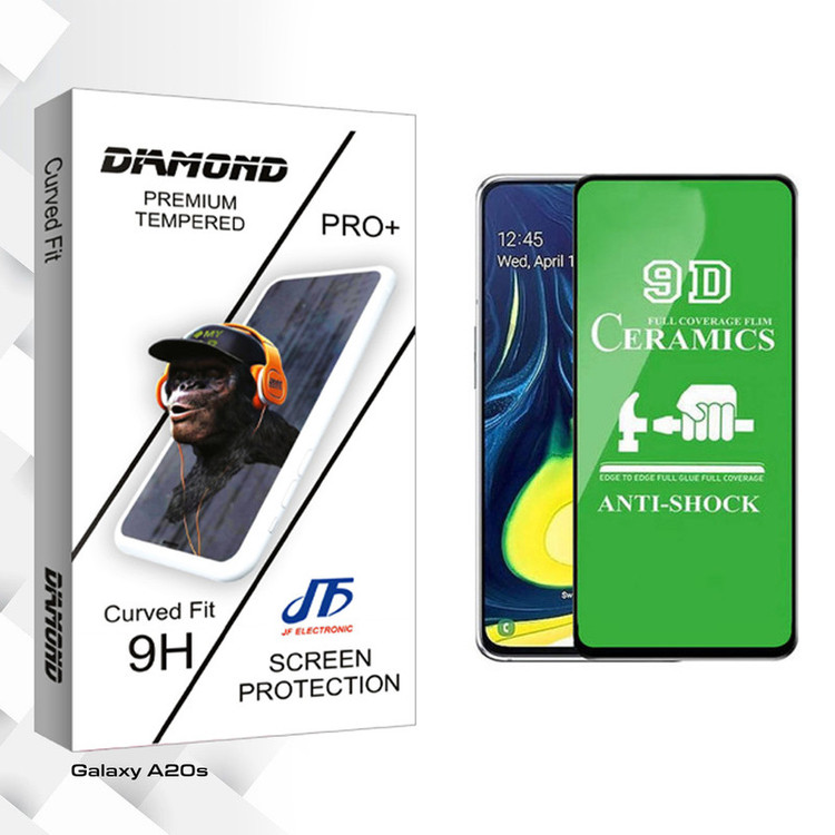 محافظ صفحه نمایش 9D جی اف مدل Diamond glass مناسب برای گوشی موبایل سامسونگ Galaxy A20s