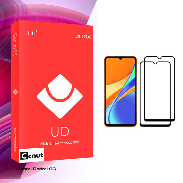 محافظ صفحه نمایش کوکونات مدل UD Glass مناسب برای گوشی موبایل شیائومی Redmi 9C بسته دو عددی