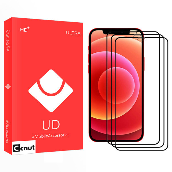 محافظ صفحه نمایش سرامیکی کوکونات مدل UD Glass مناسب برای گوشی موبایل اپل Iphone 12 بسته سه عددی