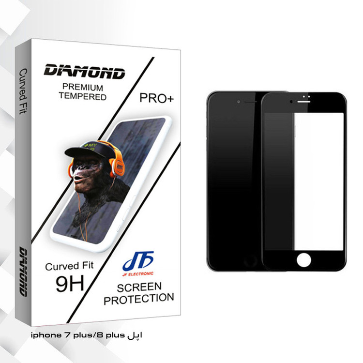 محافظ صفحه نمایش مات جی اف مدل Diamond glass مناسب برای گوشی موبایل اپل iphone 7 /8 plus