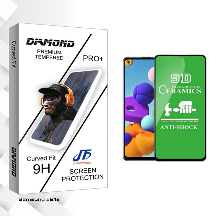 محافظ صفحه نمایش 9D جی اف مدل Diamond glass مناسب برای گوشی موبایل سامسونگ Galaxy A21S