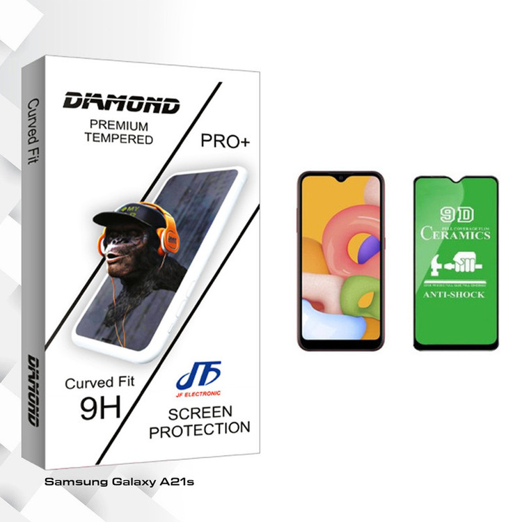 محافظ صفحه نمایش جی اف مدل Diamond glass مناسب برای گوشی موبایل سامسونگ Galaxy A21s