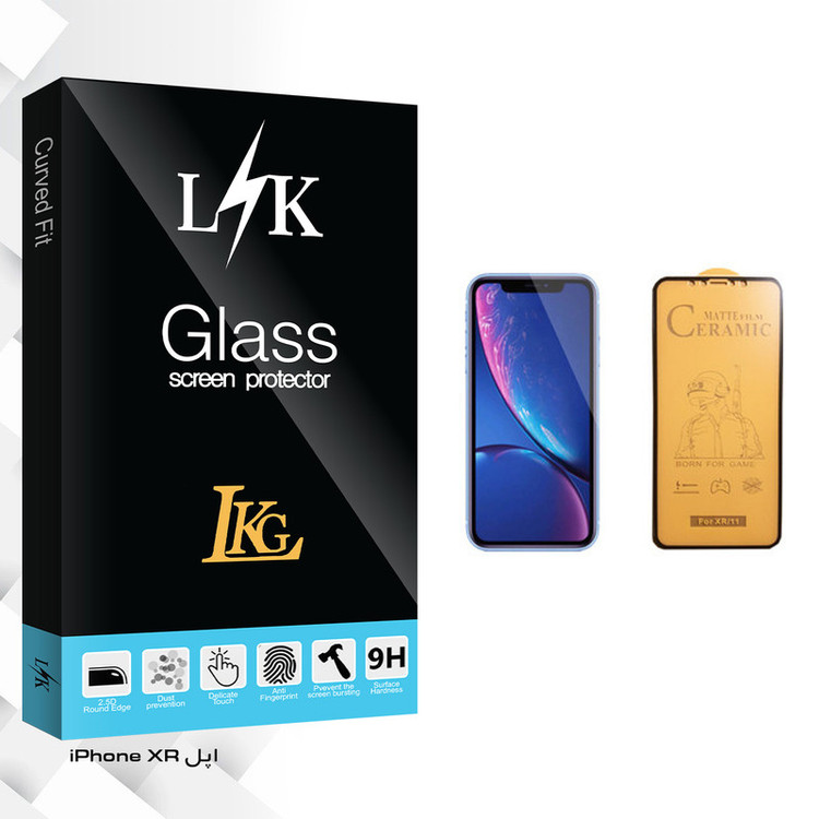 محافظ صفحه نمایش سرامیکی ال کا جی مدل LK Glass مناسب برای گوشی موبایل اپل iPhone XR