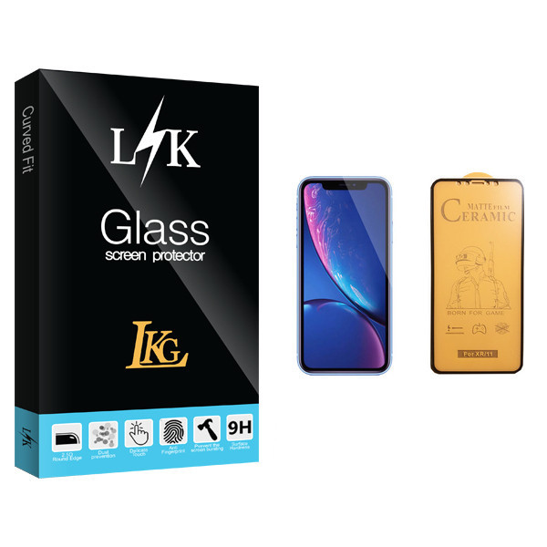 محافظ صفحه نمایش سرامیکی ال کا جی مدل LK Glass مناسب برای گوشی موبایل اپل iPhone XR