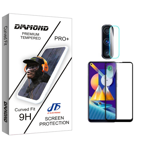 محافظ صفحه نمایش جی اف مدل Diamond Pro مناسب برای گوشی موبایل سامسونگ Galaxy M11 به همراه محافظ لنز گوشی