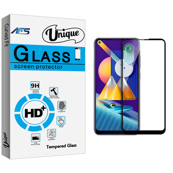 محافظ صفحه نمایش سرامیکی شفاف ای اف اس مدل Unique Glass مناسب برای گوشی موبایل سامسونگ Galaxy M11