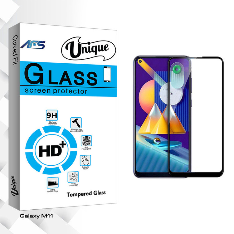 محافظ صفحه نمایش سرامیکی شفاف ای اف اس مدل Unique Glass مناسب برای گوشی موبایل سامسونگ Galaxy M11