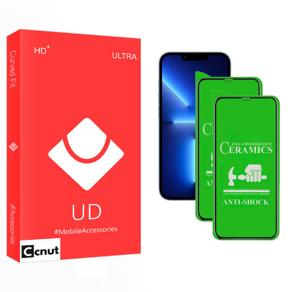 محافظ صفحه نمایش سرامیکی کوکونات مدل UD GLASS مناسب برای گوشی موبایل اپل iPhone 13 Pro Max بسته دو عددی