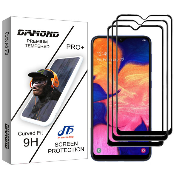 محافظ صفحه نمایش سرامیکی جی اف مدل Diamond glass مناسب برای گوشی موبایل سامسونگ Galaxy M10 بسته سه عددی