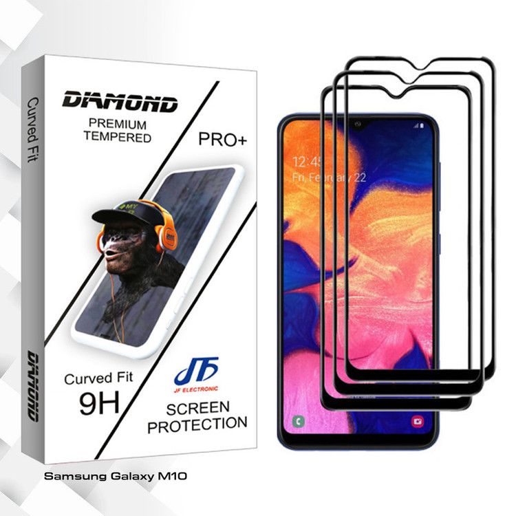 محافظ صفحه نمایش سرامیکی جی اف مدل Diamond glass مناسب برای گوشی موبایل سامسونگ Galaxy M10 بسته سه عددی
