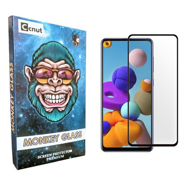 محافظ صفحه نمایش شیشه ای کوکونات مدل mnk مناسب برای گوشی موبایل سامسونگ Galaxy A21s