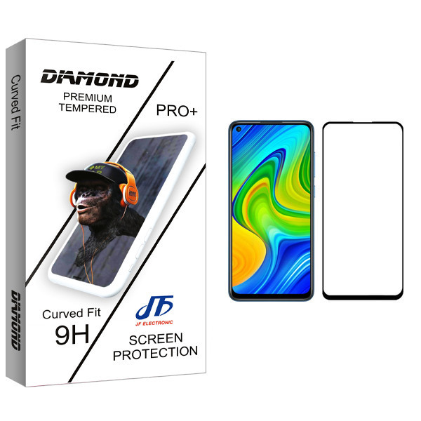 محافظ صفحه نمایش جی اف مدل Diamond glass مناسب برای گوشی موبایل شیائومی Redmi Note 9
