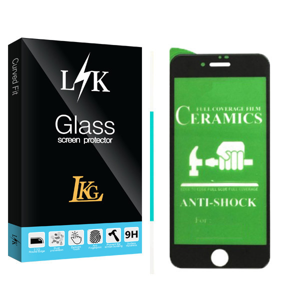 محافظ صفحه نمایش سرامیکی ال کا جی مدل LK Glass مناسب برای گوشی موبایل اپل iphone 6/ 6s /7 / 8