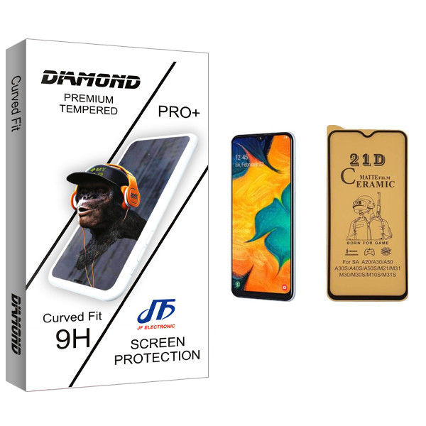 محافظ صفحه نمایش سرامیکی جی اف مدل Diamond glass مناسب برای گوشی موبایل سامسونگ Galaxy A30