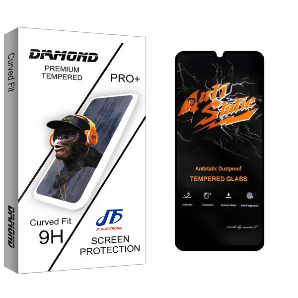 محافظ صفحه نمایش جی اف مدل Diamond Anti Static مناسب برای گوشی موبایل سامسونگ Galaxy A31 / A32 4G / F22