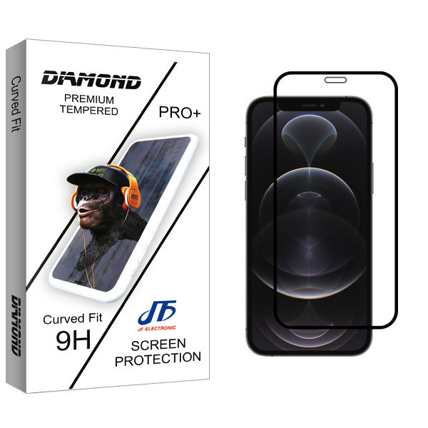 محافظ صفحه نمایش جی اف مدل Diamond glass مناسب برای گوشی موبایل اپل iPhone 12