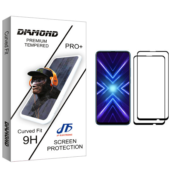 محافظ صفحه نمایش جی اف مدل Diamond glass مناسب برای گوشی موبایل آنر 9X بسته دو عددی