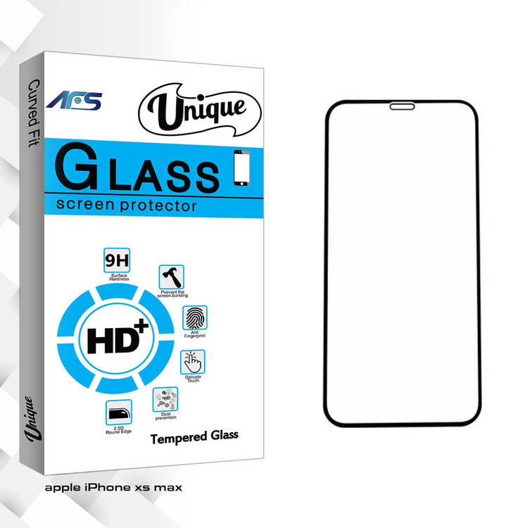 محافظ صفحه نمایش 5D ای اف اس مدل Unique Glass مناسب برای گوشی موبایل اپل iPhone xs max