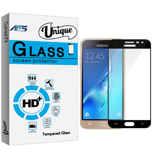محافظ صفحه نمایش شیشه ای ای اف اس مدل Unique Glass مناسب برای گوشی موبایل سامسونگ galaxy J3 Pro