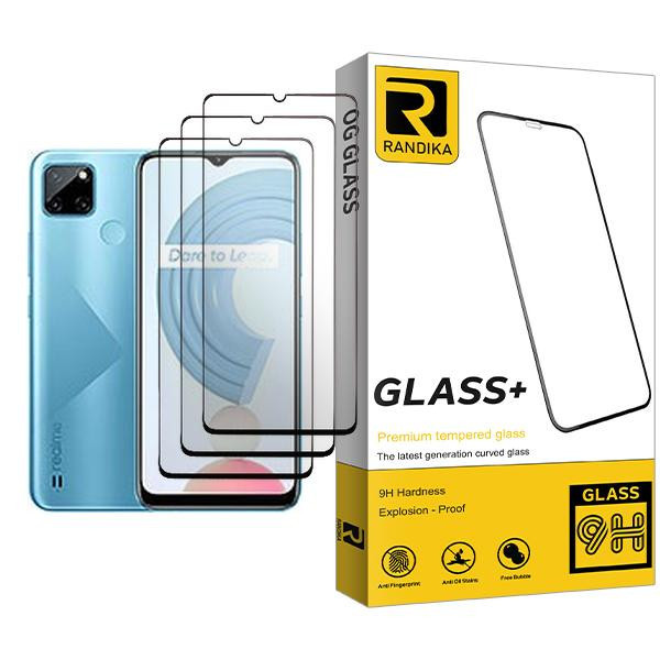 محافظ صفحه نمایش راندیکا مدل Randika Glass MIX003 مناسب برای گوشی موبایل ریلمی C21Y بسته سه عددی