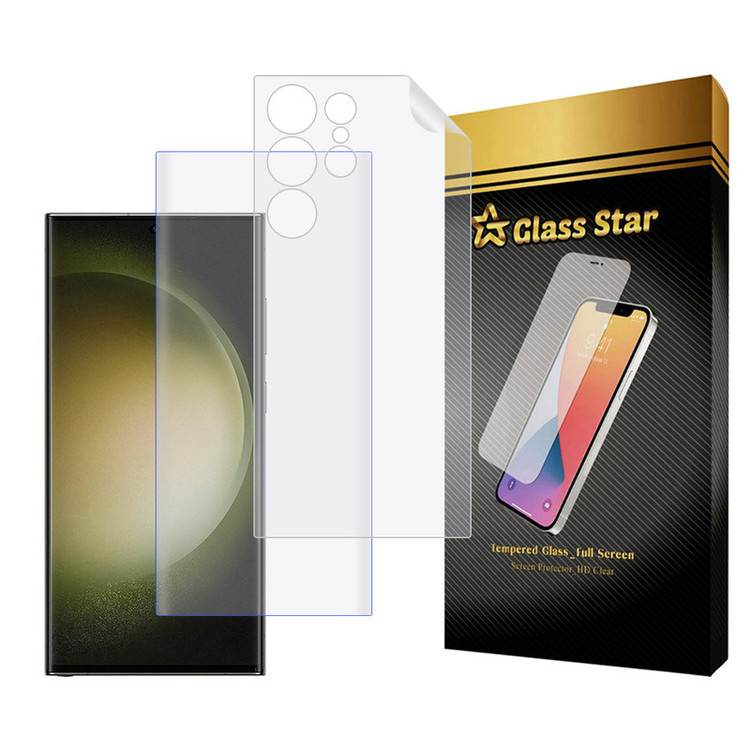 محافظ صفحه نمایش گلس استار مدل UVNANOMTBS مناسب برای گوشی موبایل سامسونگ Galaxy S23 Ultra 5G به همراه محافظ پشت گوشی