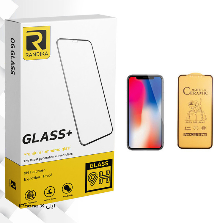 محافظ صفحه نمایش سرامیکی راندیکا مدل GLD مناسب برای گوشی موبایل اپل iPhone X