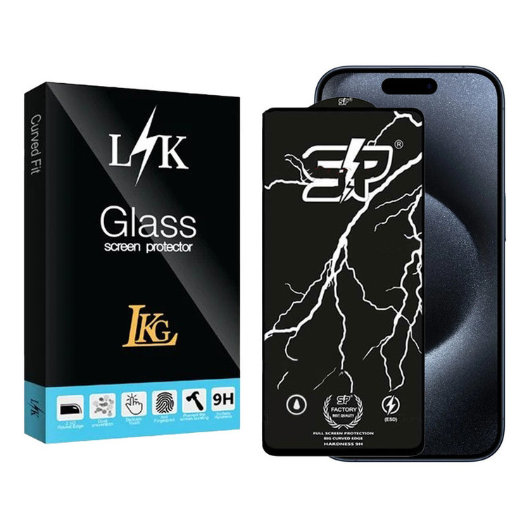 محافظ صفحه نمایش ال کا جی مدل اس پی مناسب برای گوشی موبایل اپل iPhone 15 Pro Max