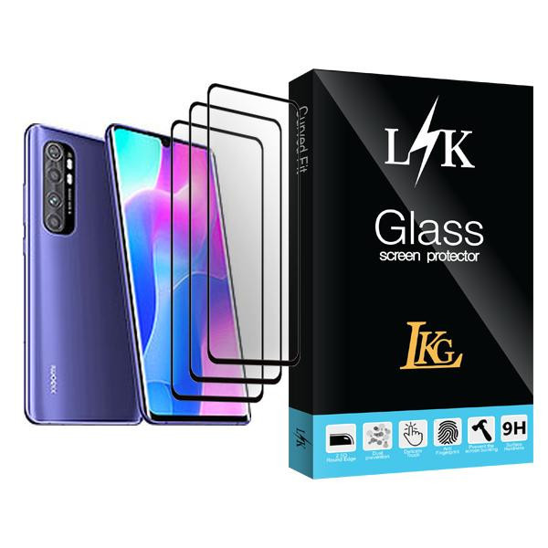 محافظ صفحه نمایش ال کا جی مدل LK Glass MIX003 مناسب برای گوشی موبایل شیائومی Mi Note 10 Lite بسته سه عددی