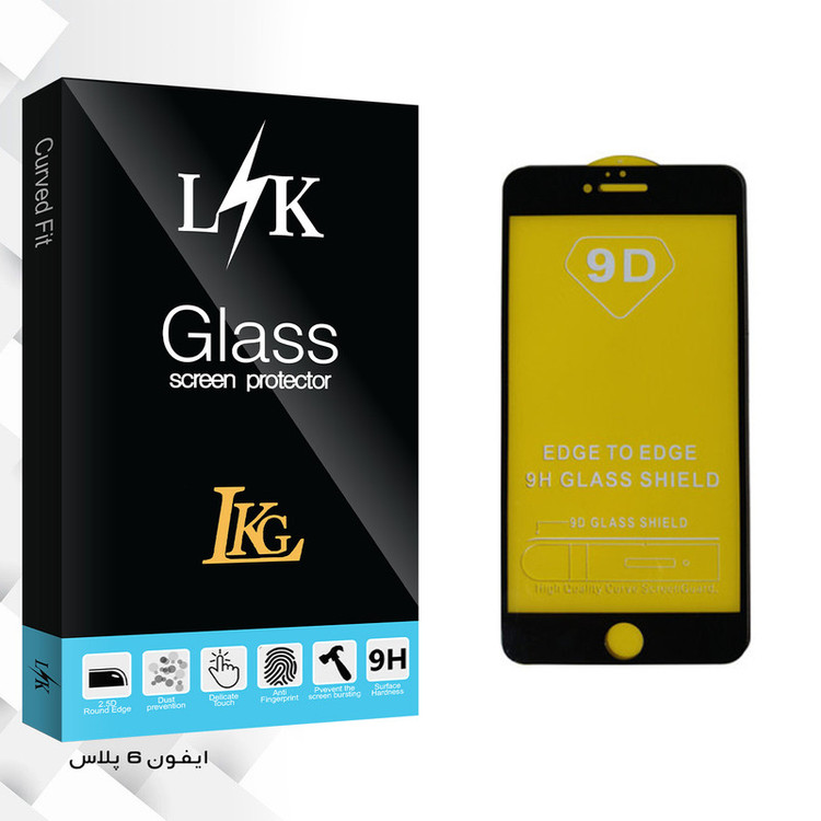 محافظ صفحه نمایش ال کا جی مدل LK Glass مناسب برای گوشی موبایل اپلIphone 6 plus