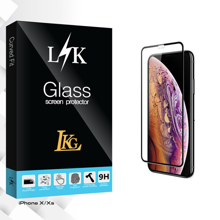 محافظ صفحه نمایش ال کا جی مدل LK Glass مناسب برای گوشی موبایل اپل iPhone Xs/X