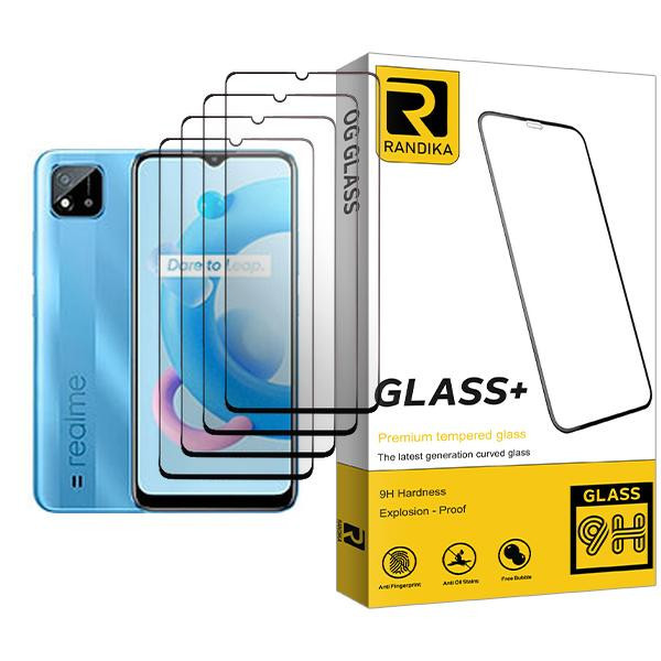 محافظ صفحه نمایش راندیکا مدل Randika Glass MIX004 مناسب برای گوشی موبایل ریلمی C20A بسته چهار عددی