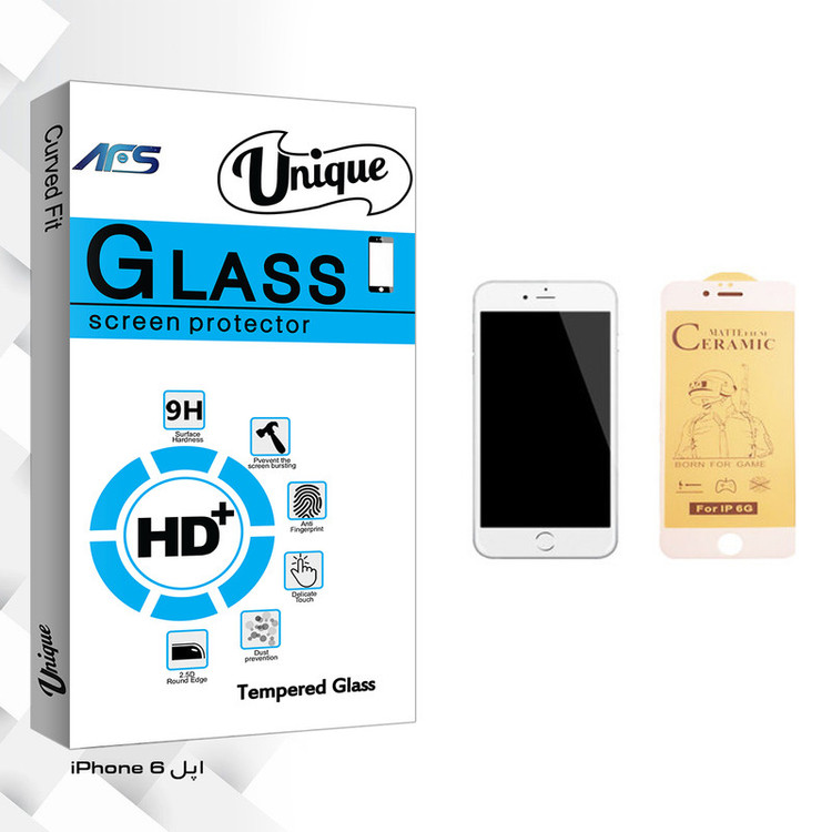 محافظ صفحه نمایش سرامیکی ای اف اس مدل Uni مناسب برای گوشی موبایل اپل iPhone 6